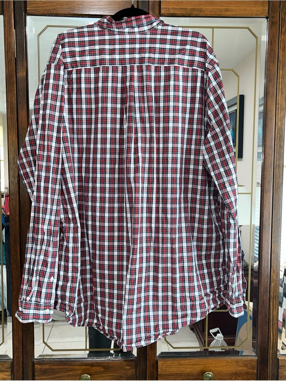 Brooks Brothers Red, White & Black Plaid Button-Down Shirt W/pocket 2XLT - Picture 2 of 7